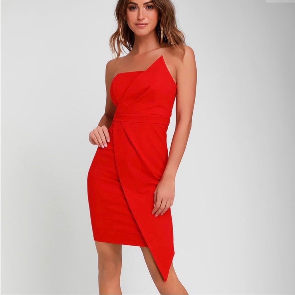 Queen of the City Red Lulus Dress